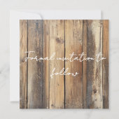 Rustic Wood String Lights Mason Jar Save the Dates (裏面)