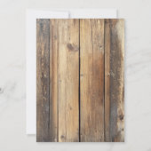 Rustic Wood String Lights Mason Jar Save the Dates セーブザデート (裏面)