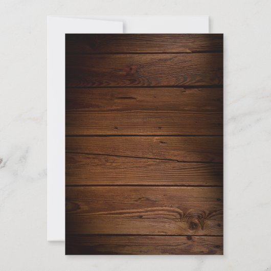 Rustic Wood String Lights Script Elegant Sweet 16 招待状 (裏面)