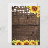 Rustic Wood Sunflower Rehearsal Dinner 招待状 (裏面)