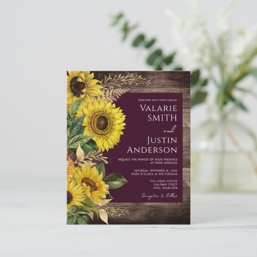 Rustic Wood Sunflower Wedding All in One (スタンド正面)