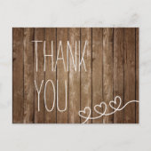 Rustic Wood Thank You Post Card ポストカード (正面)
