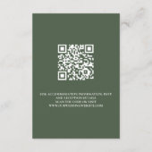 Rustic Wood Wedding botanical Details QRコード エンクロージャーカード (裏面)