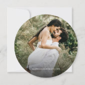 Rustic Wood Wedding Save the date custom photo 招待状 (裏面)