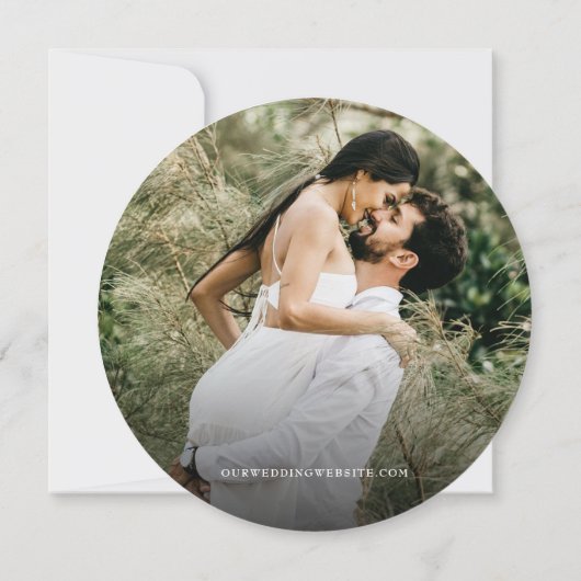 Rustic Wood Wedding Save the date custom photo 招待状 (裏面)