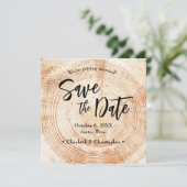 Rustic Wood Wedding Save the date with website Inv 招待状 (スタンド正面)