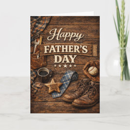 Rustic Wood Workshop Fathers Day シーズンカード