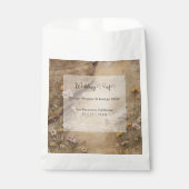 Rustic Wooden Bohemian Floral Wedding  フェイバーバッグ (正面)