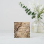 Rustic Wooden Bohemian Floral Wedding Enclosure C エンクロージャーカード (スタンド正面)
