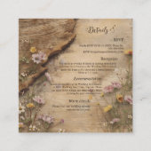 Rustic Wooden Bohemian Floral Wedding  Enclosure C エンクロージャーカード (正面)