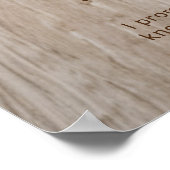 Rustic Wooden Brown Mountains Landscape Wedding ポスター (角)