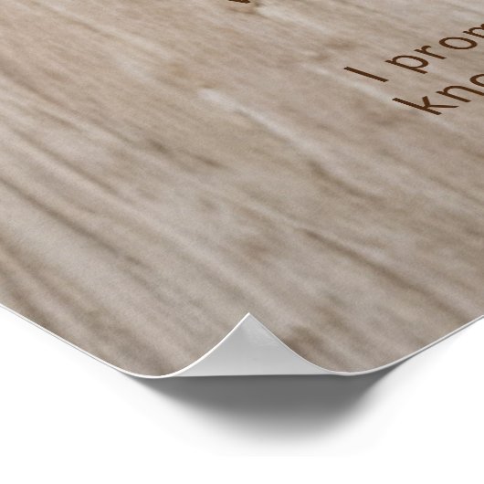 Rustic Wooden Brown Mountains Landscape Wedding ポスター (角)