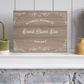 Rustic wooden Simple Custom Photo Text Memorial ゲストブック