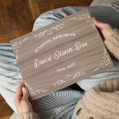 Rustic wooden Simple Custom Photo Text Memorial ゲストブック