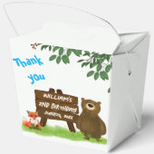 Rustic Woodland Animals Birthday  フェイバーボックス (裏面)