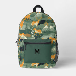 Rustic Woodland Animals Mountain Forest Backpack - プリントバックパック