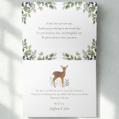 Rustic Woodland Baby Deer Watercolor Baby Shower サンキューカード