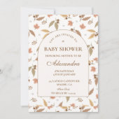 Rustic Woodland Baby Shower 招待状 (正面)
