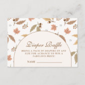 Rustic Woodland Baby Shower Diapper Raffle エンクロージャーカード (正面)