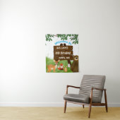 Rustic Woodland Birthday Party Forest Animals タペストリー (インサイチュ)