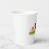 Rustic Woodland Calling Forest Animals Birthday  紙コップ (右)