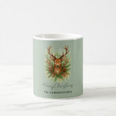 Rustic Woodland Deer Head with Winter Foliage -  コーヒーマグカップ (中央)
