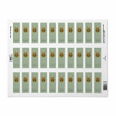 Rustic Woodland Deer Head with Winter Foliage - ラベル (フルシート)