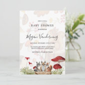 Rustic Woodland Forest Baby Shower Invitation 招待状 (スタンド正面)