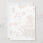 Rustic Woodland Forest Baby Shower Invitation 招待状 (裏面)