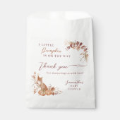 Rustic Woodland Fox Pumpkin Thank You フェイバーバッグ (正面)