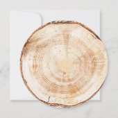 Rustic Woodland Round Wood Slice forest wedding 招待状 (裏面)