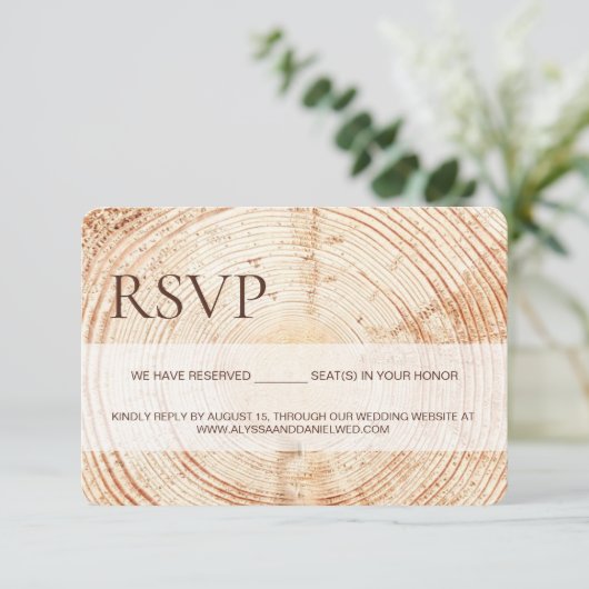 Rustic Woodland tree bark RSVP reserved Seating (スタンド正面)