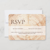 Rustic Woodland tree bark RSVP reserved Seating (正面)
