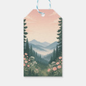 Rustic Woodland Vintage Baby Bear Shower ギフトタグ (裏面)