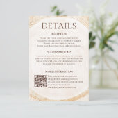 Rustic Woodland Wedding Details Card with QR code エンクロージャーカード (スタンド正面)