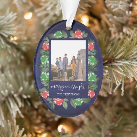 Rustic Woodland Whimsical Mushrooms Christmas オーナメント (ツリー)