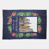 Rustic Woodland Whimsical Mushrooms Christmas キッチンタオル (横)