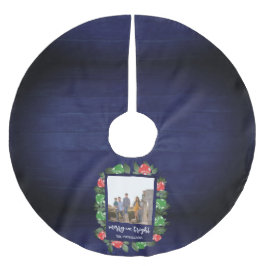 Rustic Woodland Whimsical Mushrooms Christmas ブラッシュドポリエステルツリースカート