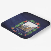 Rustic Woodland Whimsical Mushrooms Christmas ペーパープレート (傾斜あり)