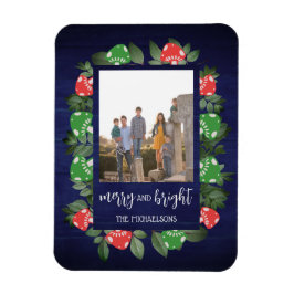 Rustic Woodland Whimsical Mushrooms Christmas マグネット