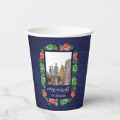 Rustic Woodland Whimsical Mushrooms Christmas 紙コップ (正面)