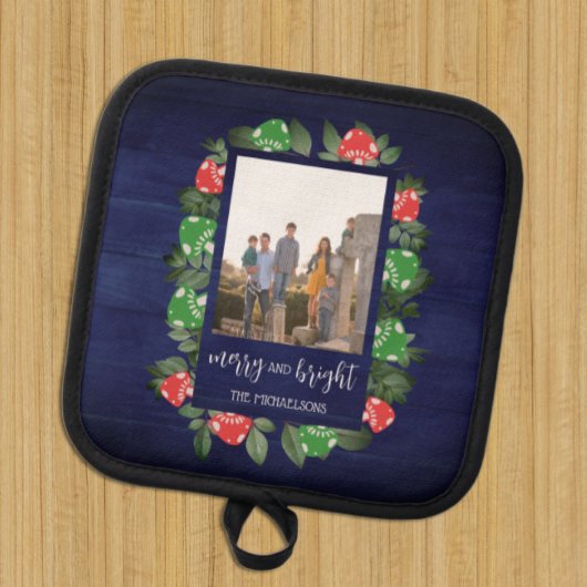 Rustic Woodland Whimsical Mushrooms Christmas 鍋敷き