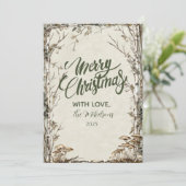 Rustic Woodland Winter Christmas シーズンカード (スタンド正面)