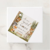 Rustic Woodland Young Wild and Three 3歳の誕生日 フェイバータグ (インサイチュ)