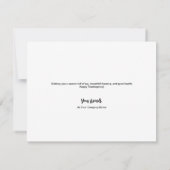 Rustic Wreath Business terracotta Thanksgiving  シーズンカード (裏面)