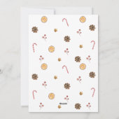 Rustic Wreath Elegant Christmas Custom Photo シーズンカード (裏面)