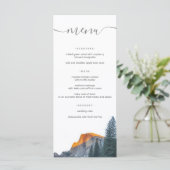 Rustic Yosemite Half Dome Sunset Wedding メニュー (スタンド正面)