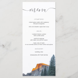 Rustic Yosemite Half Dome Sunset Wedding メニュー