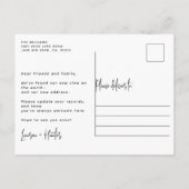 Rustic Your Guest Room Has Moved Watercolor House  案内ポストカード (裏面)