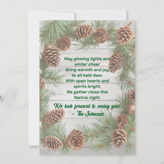 Rustic Yuletide Christmas Gathering 招待状 (裏面)